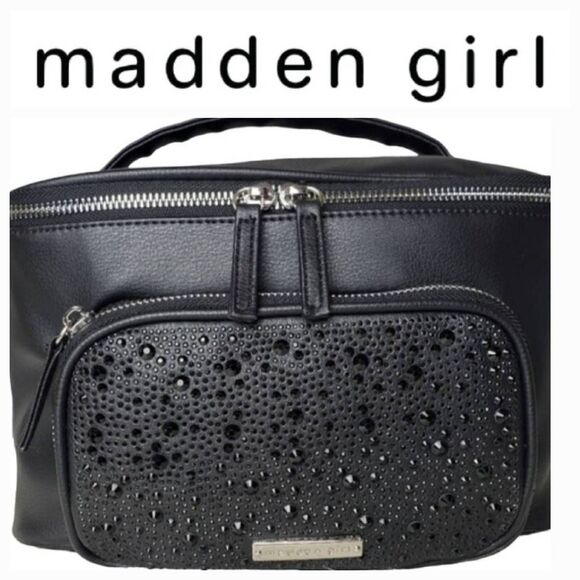 Madden Girl Rhinestone Large Cosmetic Vanity Case - Picture 1 of 8